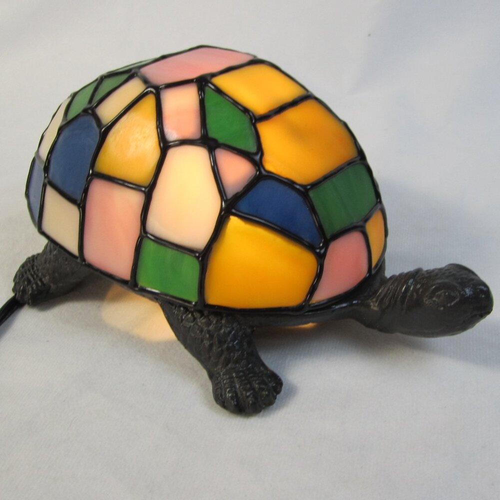 Multi Color Turtle Light / Lamp - Plastic  Shell / Resin Bottom with LED Bulb